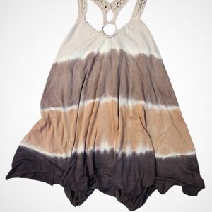 NWT Sky Tye-dye Ombre Tank w/flap Accent Sz Sm